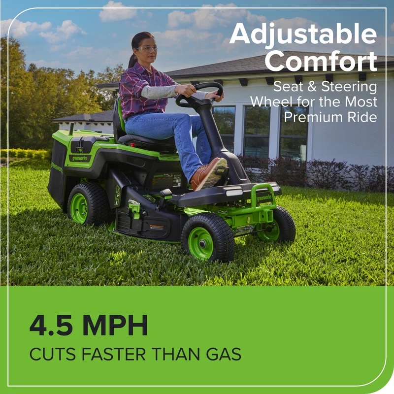60V 30" CrossoverT Riding Lawn Tractor with (4) 8.0 Ah Batteries and 600-Watt Charger, CRT3062