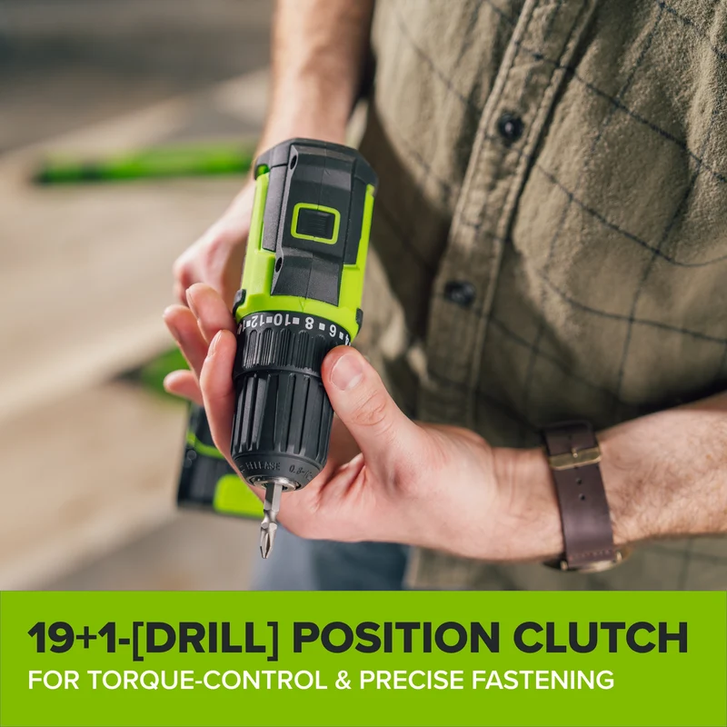 24V Cordless 280 in-lbs Drill/Driver 4PC Power Tool Combo Kit: (2) 2.0 Ah USB-C Batteries, (1) 30W USB-C Charger, (1) 3' 100W USB-C Cable and 34-Piece Accessory Sets