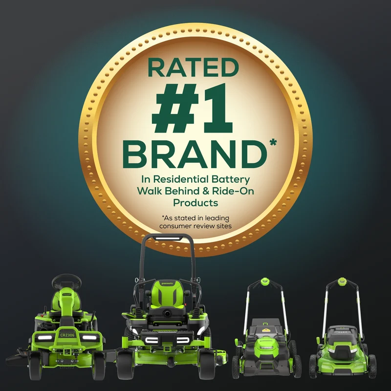 RENEWED 60V 42" Cordless Battery CrossoverT Riding Lawn Mower, (4) 8.0 Ah Batteries and (2) Dual-Port Turbo Chargers, CRT4262