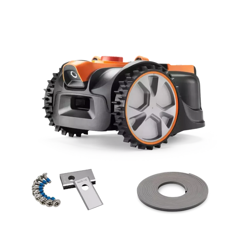 LawnMaster OcuMow® AMB16-400 Essential Kit | Auto Charging Vision Robot Lawn Mower-with Spare Magnetic strip & Blades