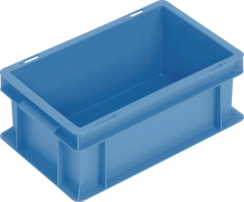 PROMAT Transportbehälter L300xB200xH120mm grau PP Muschelgriff geschlossene Seitenwände