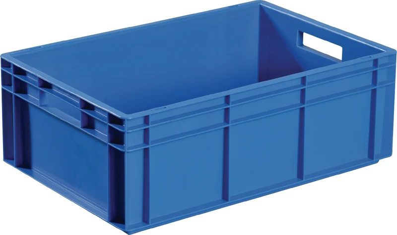 PROMAT Transportbehälter L300xB200xH120mm grau PP Muschelgriff geschlossene Seitenwände