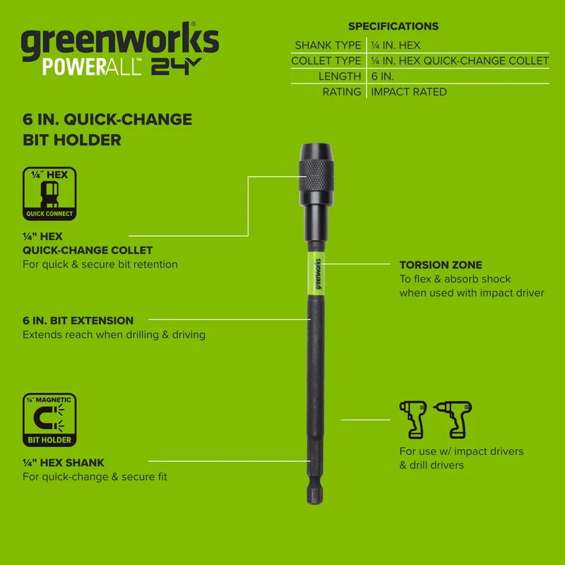 6" Steel Quick Change Extension