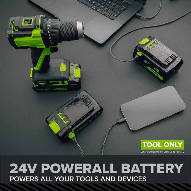24V PowerAll Pro 4.2° Oscillating Multi-Tool Kit with with Depth Stop, Dust Extractor & Sanding Accessories