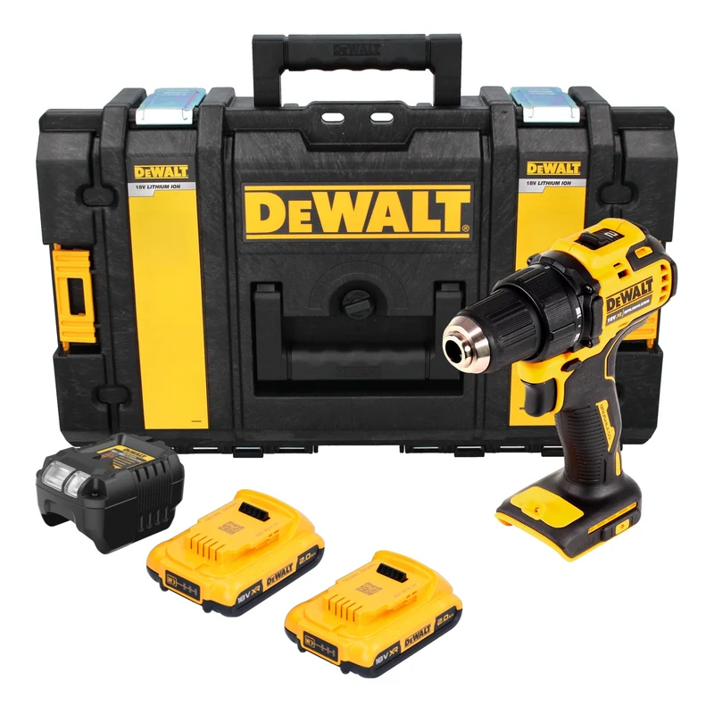 DeWalt DCD 708 D2 Akku Bohrschrauber 18 V 65 Nm Brushless + 2x Akku 2,0 Ah + Ladegerät + Tough Box