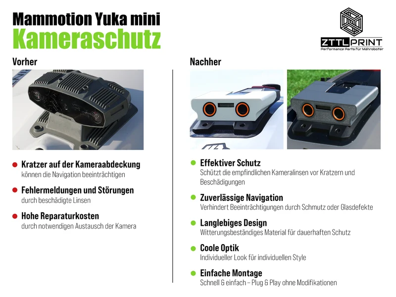 Mammotion Yuka mini Mähroboter Performance Komplettpaket Radabdeckungen