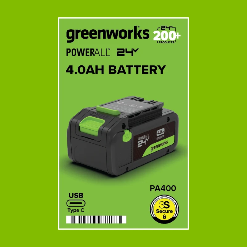 24V PowerAll High Power 4.0 Ah Battery with Bi-Directional 65W USB-C Charging Port