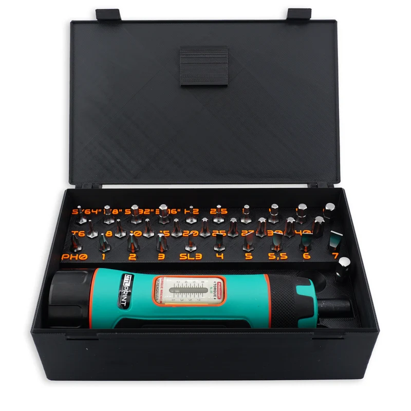 Drehmomentschraubendreher Werkzeugbox Set einstellbar 1 - 8 Nm 1/4 Zoll 30 Bits