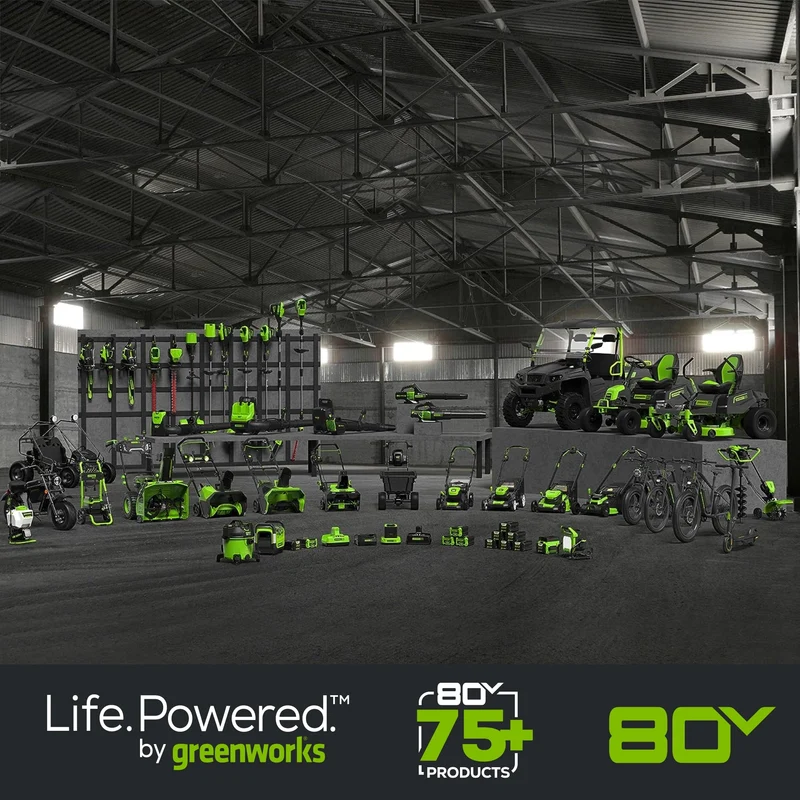 80V 22" Cordless Battery Dual Blade Self-Propelled Lawn Mower: (2) 4.0 Ah Batteries and Rapid Charger, LM2208S