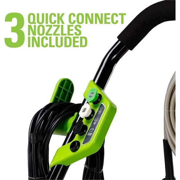 2000 PSI 1.1 GPM Cold Water Electric Pressure Washer (Black Frame)
