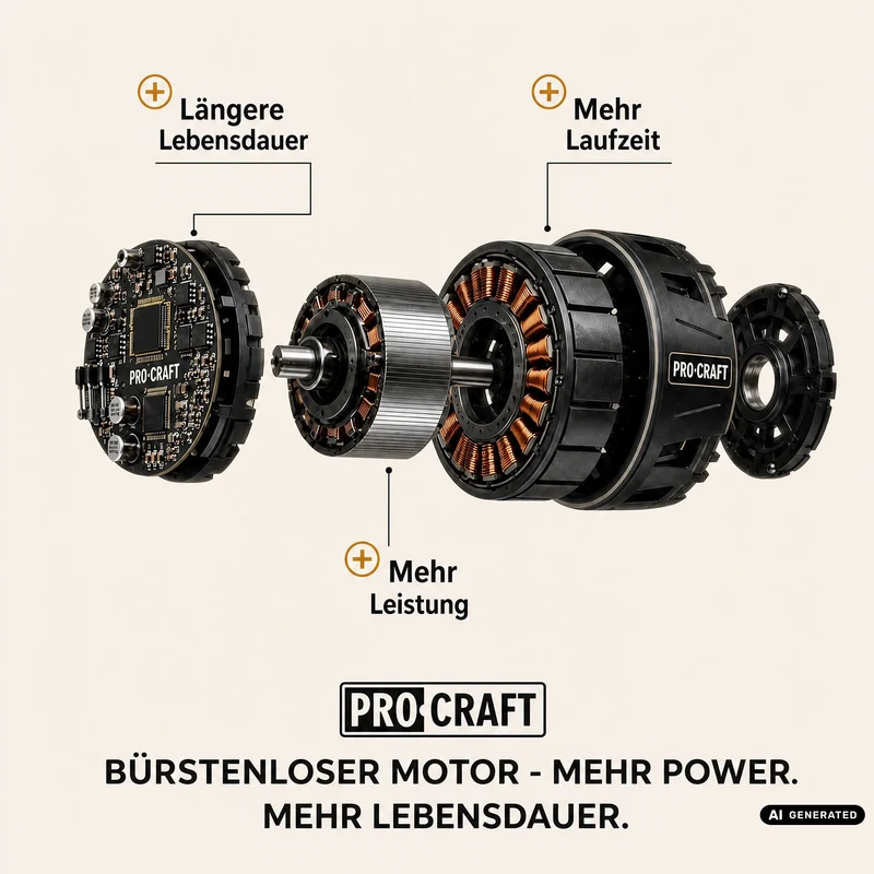 ProCraft Industrial CD20C-BB Akku Schlagbohrschrauber 20 V 120 Nm Brushless Solo - ohne Akku, ohne Ladegerät