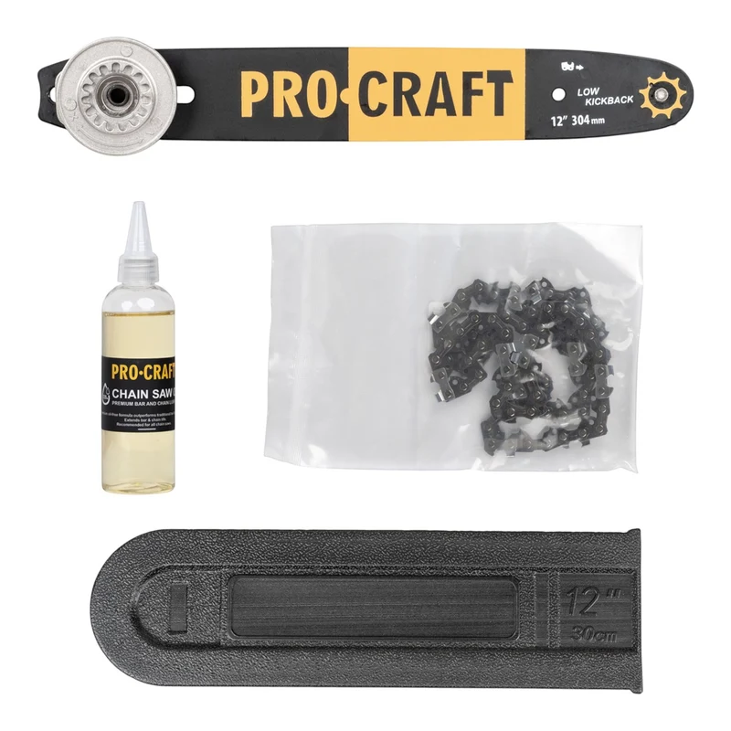 Procraft PKA42Libb Akku Kettensäge 20 V 304 mm Brushless + 2x Akku 4,0 Ah + Ladegerät