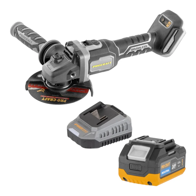 Procraft Industrial AG125Bbb Akku Winkelschleifer 20 V 125 mm Brushless