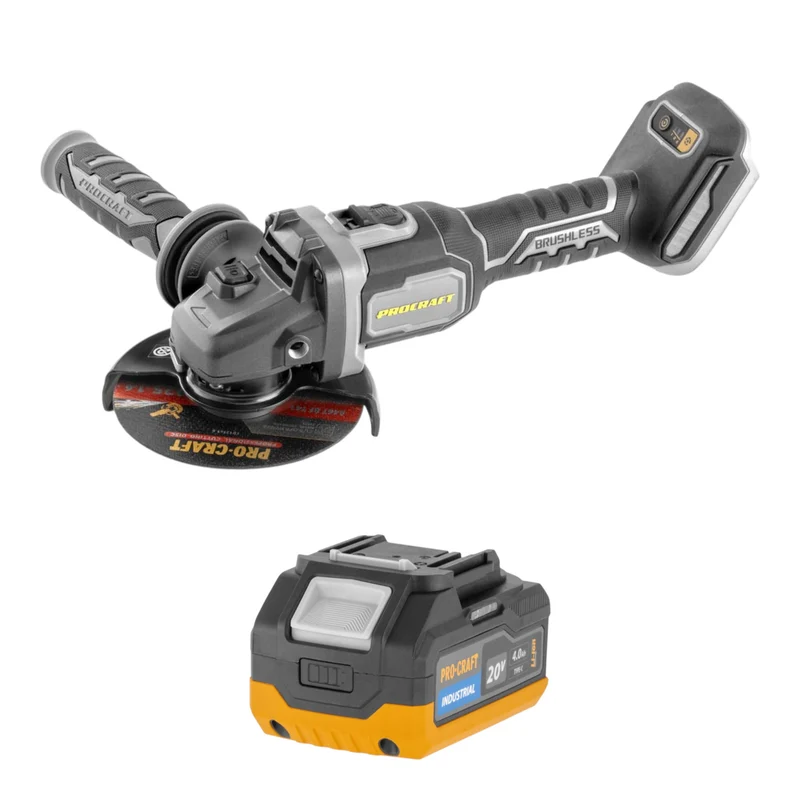 Procraft Industrial AG125Bbb Akku Winkelschleifer 20 V 125 mm Brushless