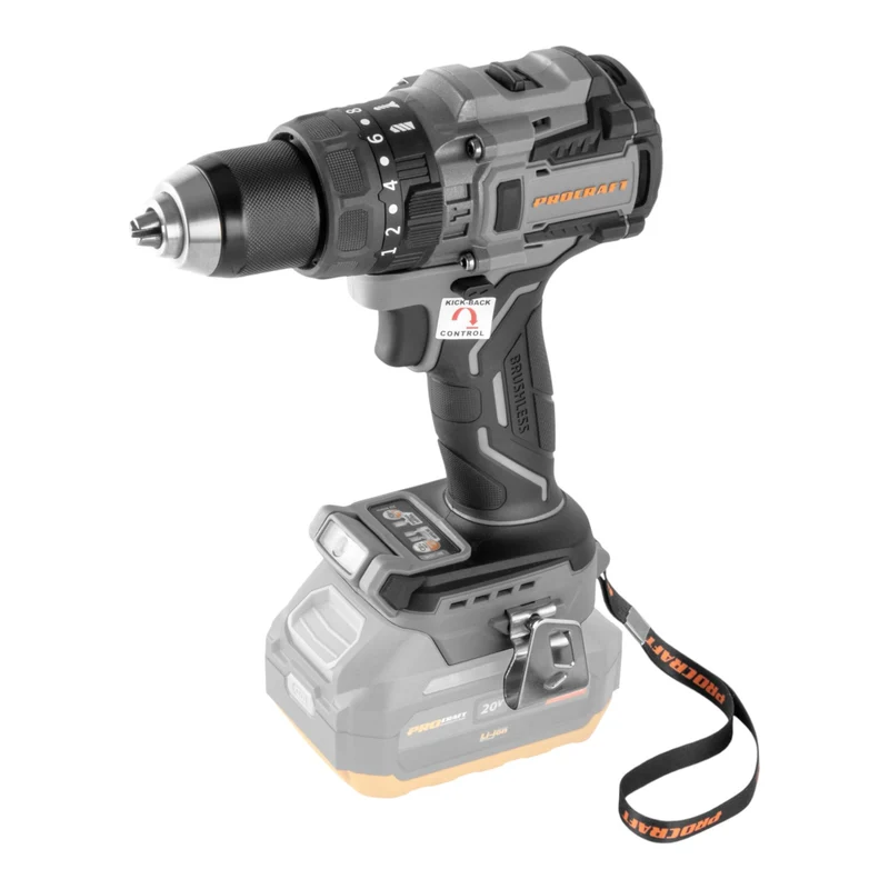 Procraft Industrial CD20B-BB Akku Schlagbohrschrauber 20 V 150 Nm Brushless + 2x Akku 4,0 Ah + Ladegerät