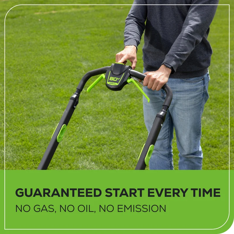 80V 25" Cordless Battery Dual Blade Self-Propelled Mower 2PC Combo Kit, (1) 4.0 Ah Battery and (1)Rapid Charger