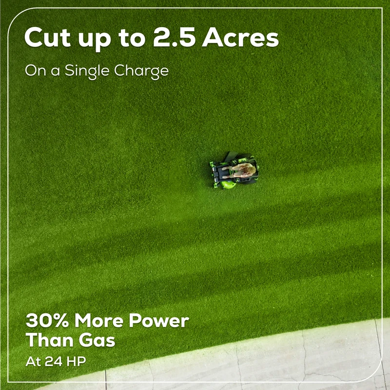 RENEWED 60V 42" Electric CrossoverZ Zero Turn Mower with (6) 8 Ah Batteries and (3) Dual-Port Turbo Chargers, CRZ4261
