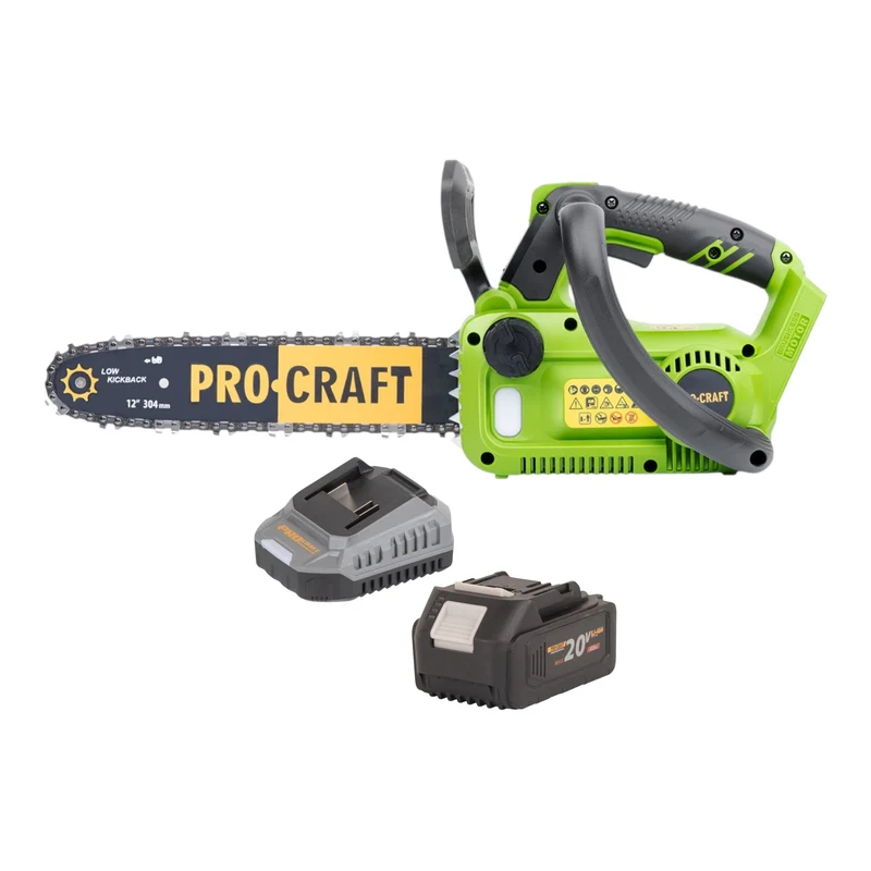 Procraft PKA42Libb Akku Kettensäge 20 V 304 mm Brushless + 1x Akku 4,0 Ah + Ladegerät