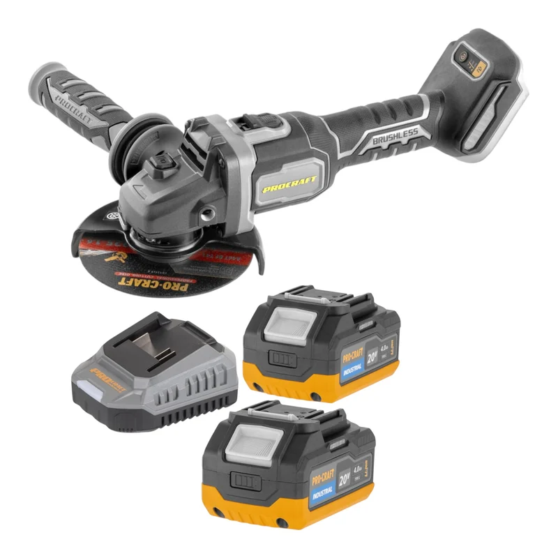 Procraft Industrial AG125Bbb Akku Winkelschleifer 20 V 125 mm Brushless
