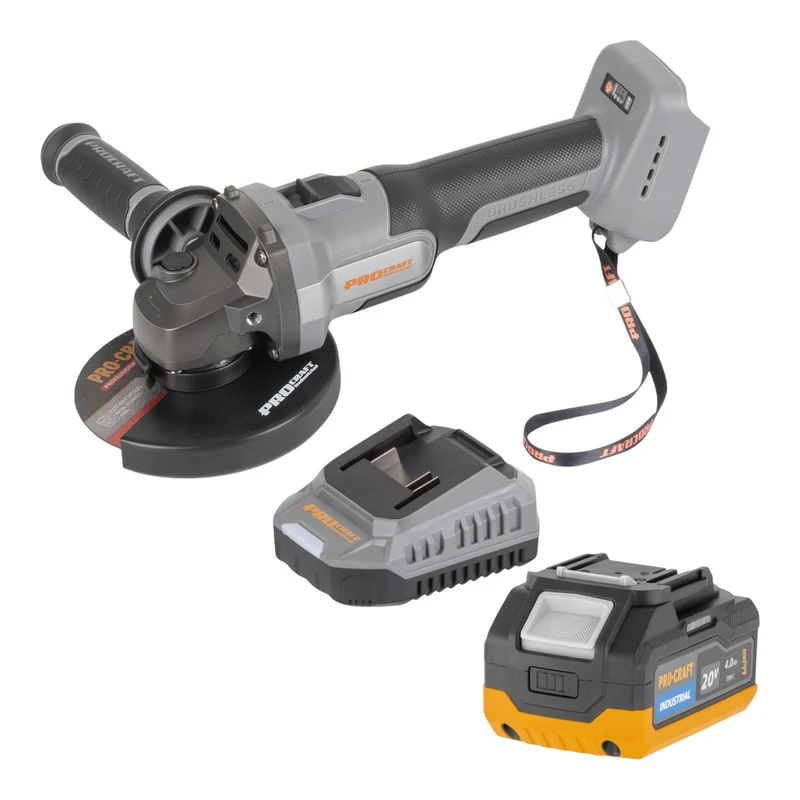 Procraft Industrial AG125Abb Akku Winkelschleifer 20 V 125 mm Brushless