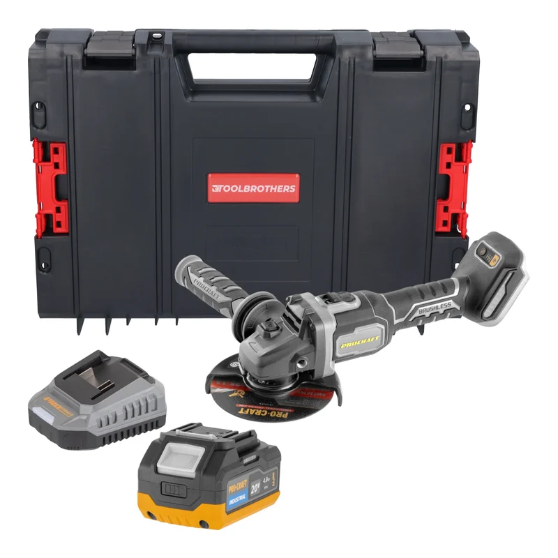 Procraft Industrial AG125Bbb Akku Winkelschleifer 20 V 125 mm Brushless