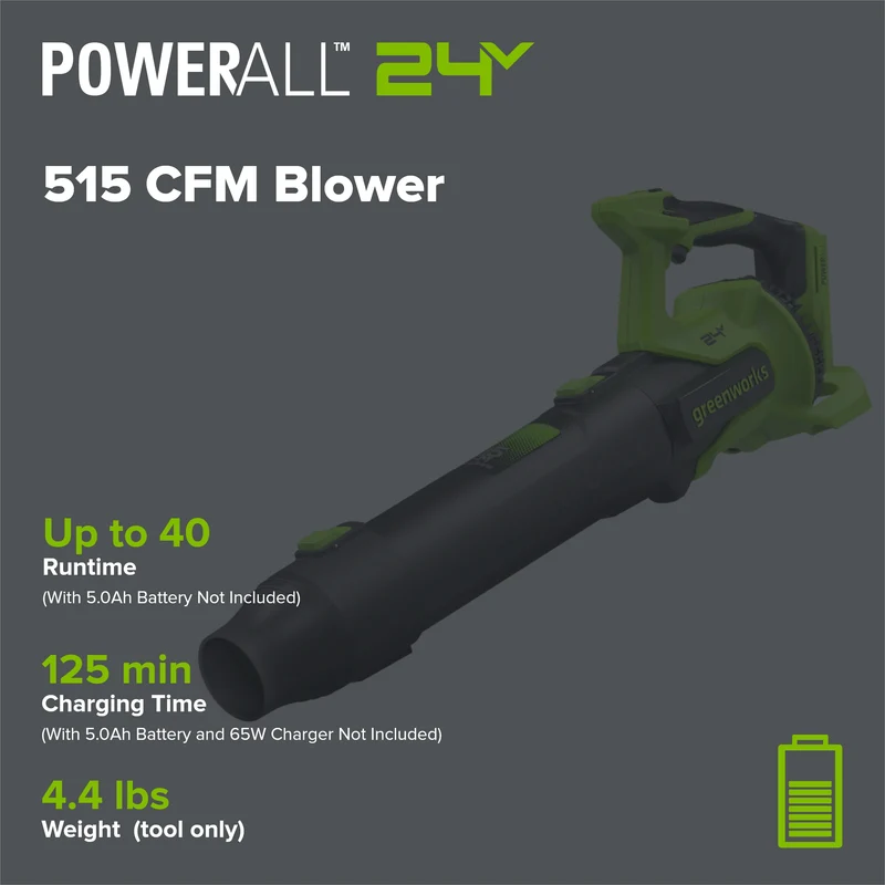 24V 515 CFM Cordless Battery Brushless Blower (Tool Only)