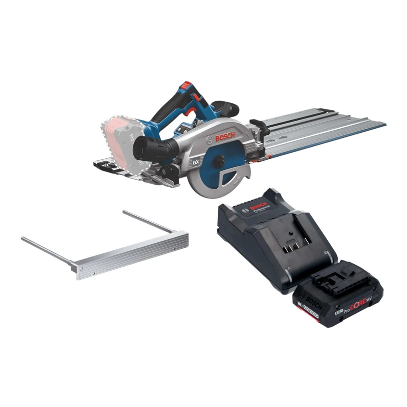 Bosch GKS 18V-57-2 GX Professional Akku Kreissäge 18 V 165 mm Brushless + 1x ProCORE Akku 4,0 Ah + Ladegerät + Kappschiene