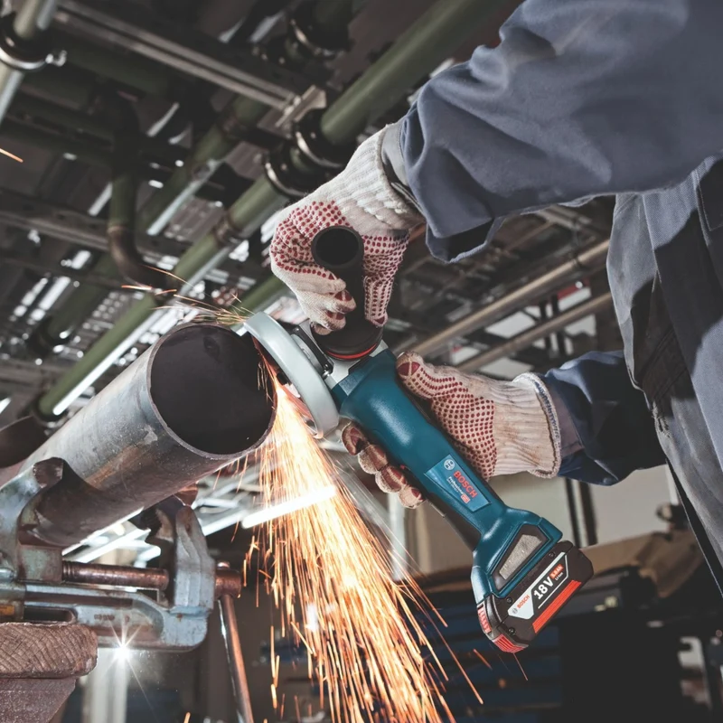 Bosch GWX 18V-10 P Professional Akku Winkelschleifer 18 V 125 mm X-LOCK Brushless + 1x ProCORE Akku 4,0 Ah + L-Boxx - ohne Ladegerät