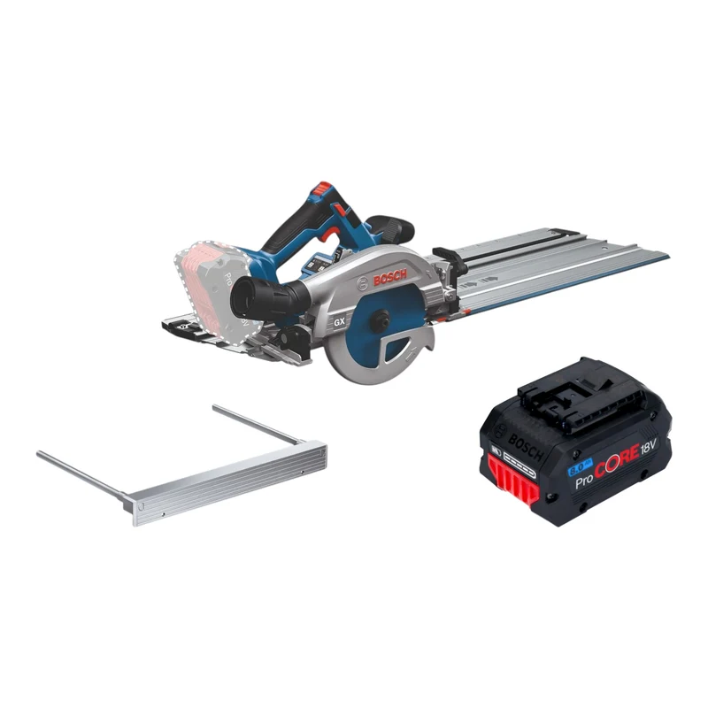 Bosch GKS 18V-57-2 GX Professional Akku Kreissäge 18 V 165 mm Brushless + 1x ProCORE Akku 8,0 Ah + Kappschiene - ohne Ladegerät