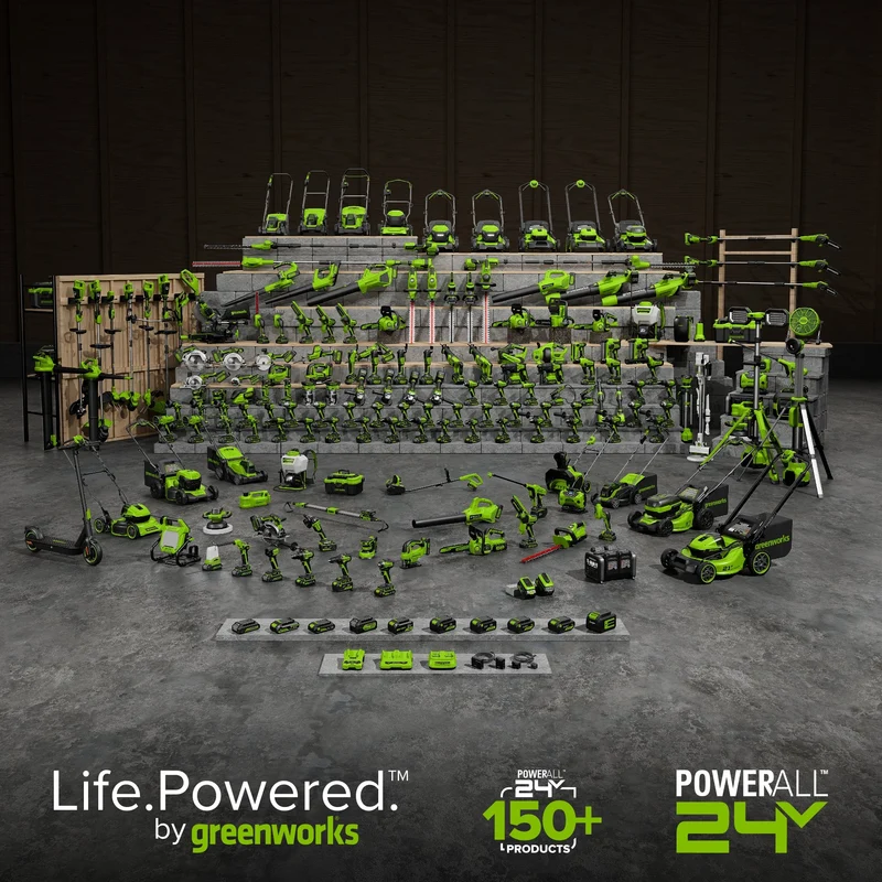 48V (24V x 2) 21" Cordless Battery Self-Propelled Lawn Mower w/ (4) 4.0Ah USB Batteries & (2) Dual Port Chargers, LM2102S