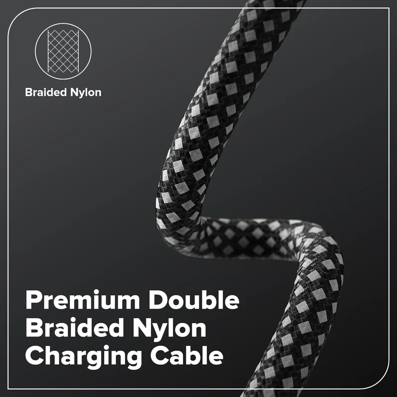 3FT 140W Fast Charging Cord, Bi-Directional USB-C