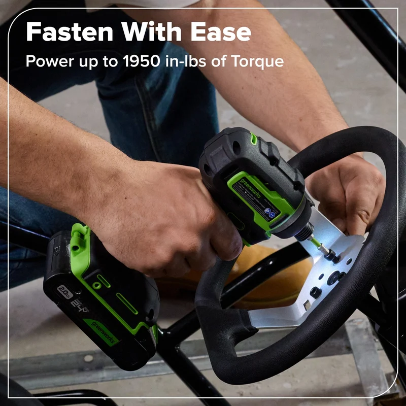 24V Cordless 400 in-lbs Drill/Driver Power Tool 4PC Combo Kit: (2) 2.0 Ah USB-C Batteries and 30W USB-C Fast Charger