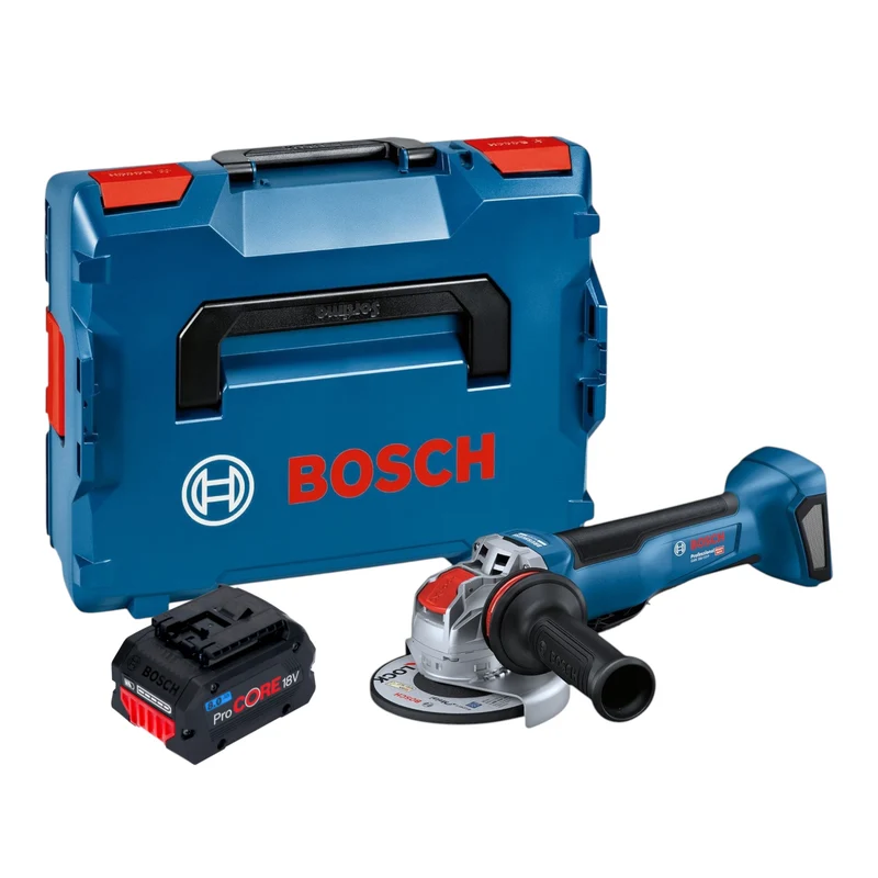 Bosch GWX 18V-10 P Professional Akku Winkelschleifer 18 V 125 mm X-LOCK Brushless + 1x ProCORE Akku 8,0 Ah + L-Boxx - ohne Ladegerät