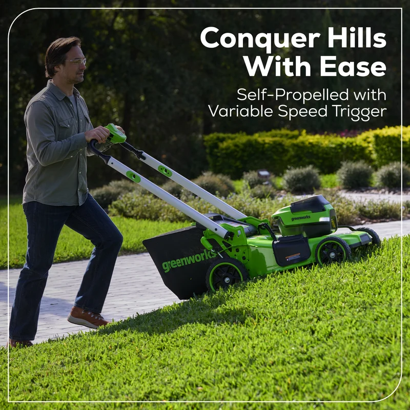 60V 21" Cordless Battery Dual Blade Self-Propelled Mower, (1) 8Ah battery and 6A Charger, LM2146S