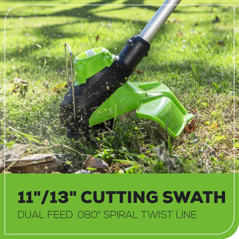 60V 17" Cordless Battery Push Lawn Mower and 13" String Trimmer Combo Kit: 4.0 Ah Battery and Charger