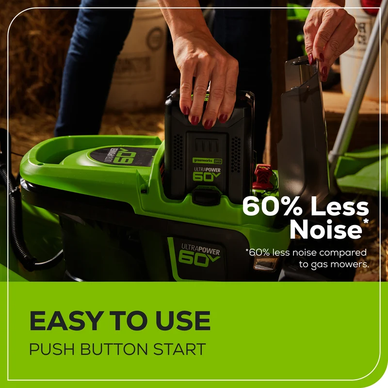 60V 21" Cordless Battery Push Lawn Mower w/ 5.0Ah Battery & Charger, LM2116