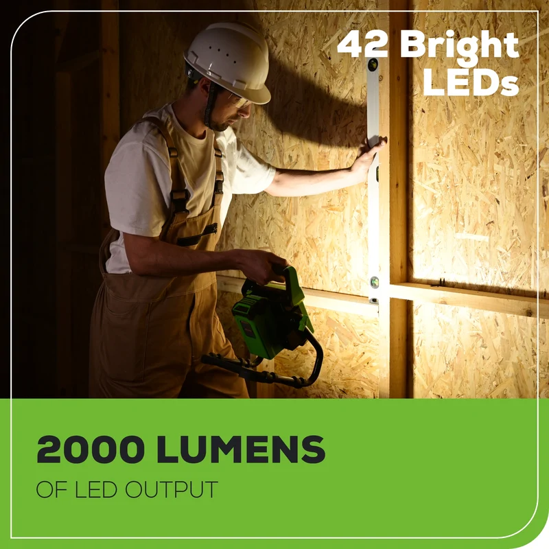 40V AC/DC 2000 Lumen LED Work Light (Tool Only)