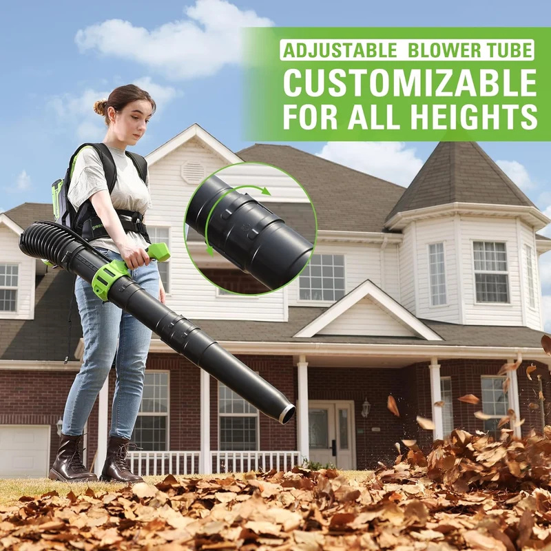 40V 710 CFM Cordless Battery Dual-Port Backpack Blower: (2) 5.0Ah Battery and Charger