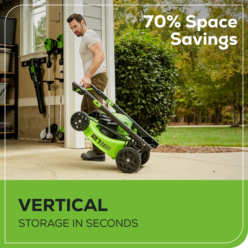 80V 21" Cordless Battery 4-in-1 Push Mower and 730CFM Leaf Blower Combo Kit, (1) 4.0 Ah Battery and (1) Rapid Charger