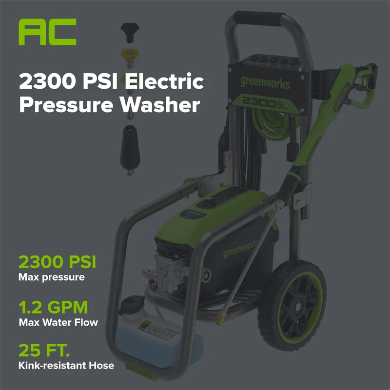 2300 PSI 1.2 GPM Cold Water Electric Pressure Washer (Gen 2)