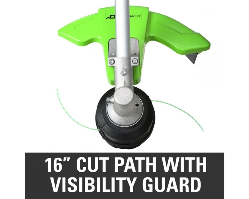 60V 16" Cordless Battery String Trimmer (Attachment Capable)and 10" Cultivator Attachment Combo Kit: 4.0 Ah Battery and Charger