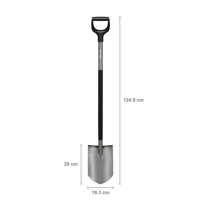 Fiskars Ergonomic Gärtnerspaten spitz, grau