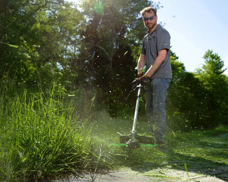 80V 16" Cordless Battery String Trimmer (Attachment Capable) and 8" Edger Attachment Combo Kit: 2.0 Ah Battery and Charger