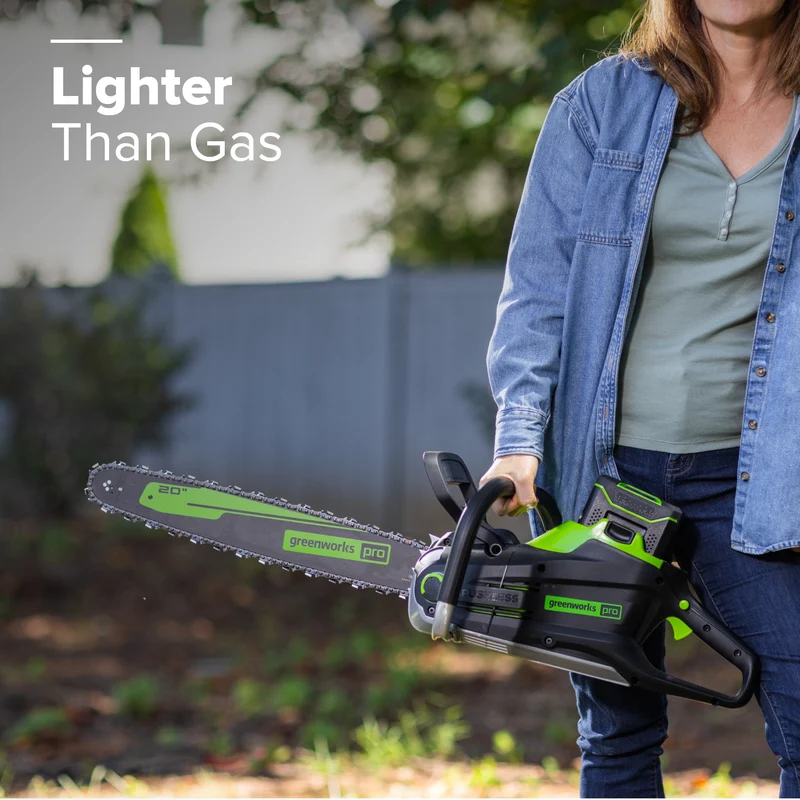 80V 20" Cordless Battery Chainsaw: 4.0 Ah Battery and Charger