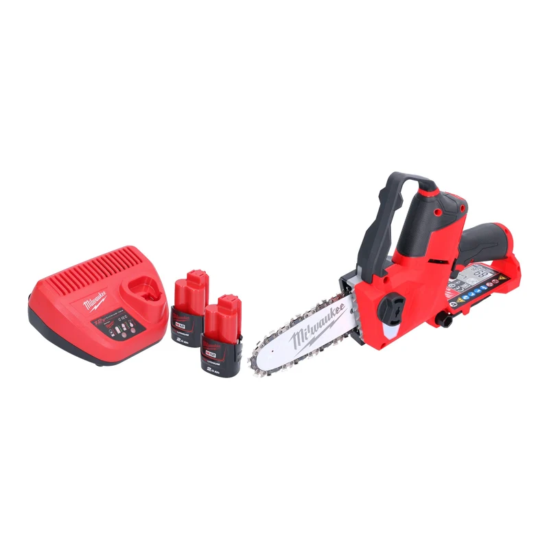 Milwaukee M12 FHS-202 Akku Astsäge 12 V 15 cm Brushless + 2x Akku 2,0 Ah + Ladegerät