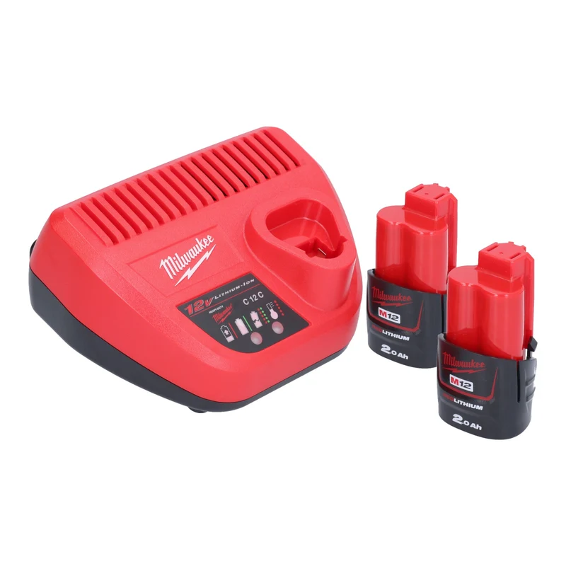 Milwaukee M12 FHS-202 Akku Astsäge 12 V 15 cm Brushless + 2x Akku 2,0 Ah + Ladegerät