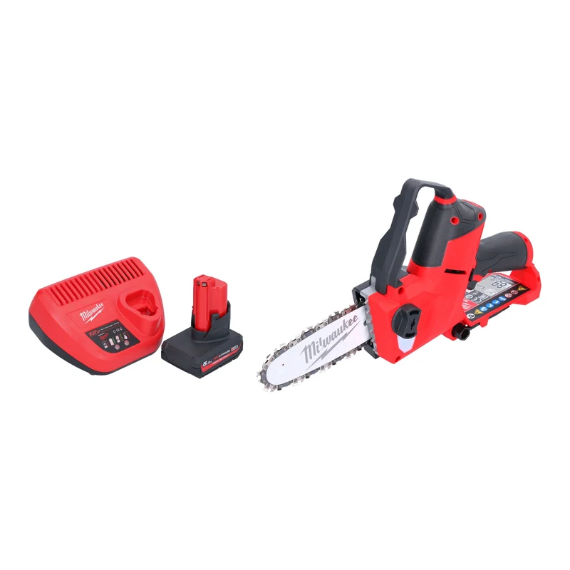 Milwaukee M12 FHS-501 Akku Astsäge 12 V 15 cm Brushless + 1x Akku 5,0 Ah + Ladegerät