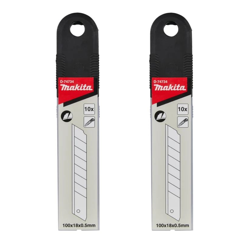 Makita 2x Abbrechklingen 20 Stk. Ersatzklingen für Abbrechklingenmesser ( 2x D-74734 )