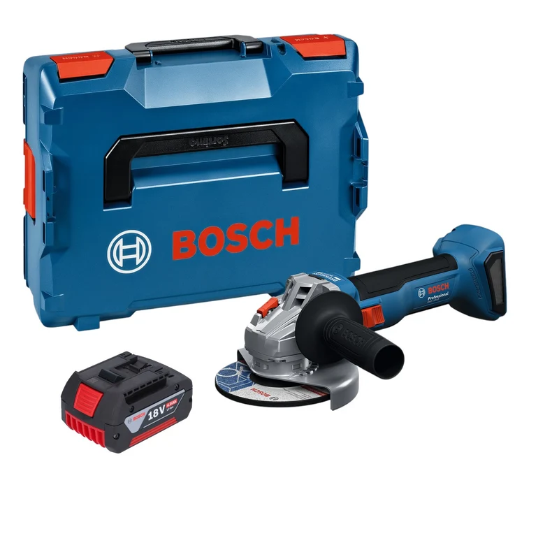Bosch GWS 18V-8 Professional Akku Winkelschleifer 18 V 125 mm Brushless + 1x Akku 4,0 Ah + L Boxx - ohne Ladegerät