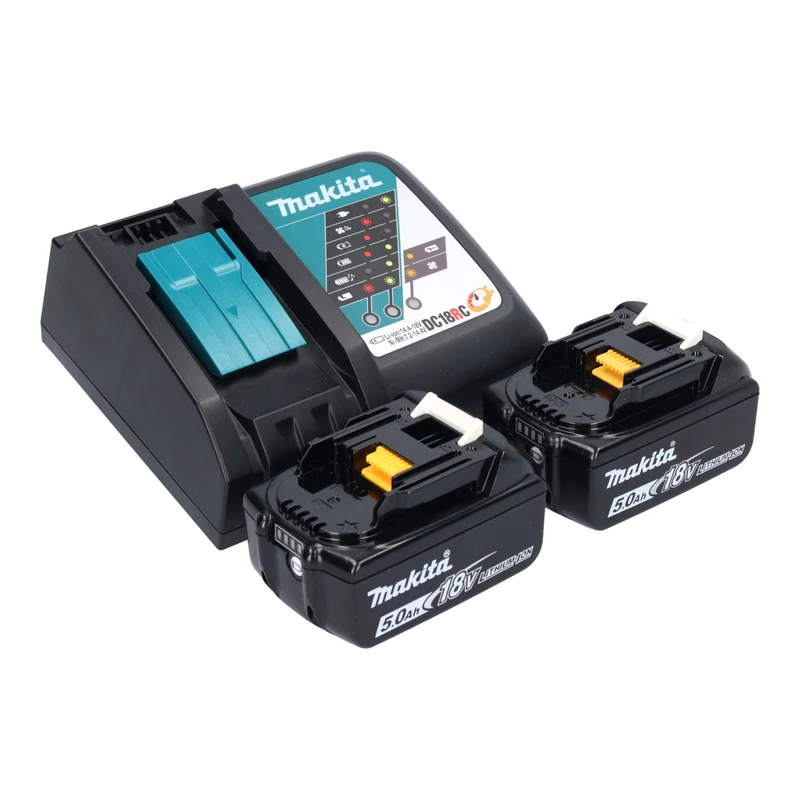 Makita DDF 490 RTJ Akku Bohrschrauber 18 V 65 Nm 1/2" Brushless + 2x Akku 5,0 Ah + Ladegerät + Makpac